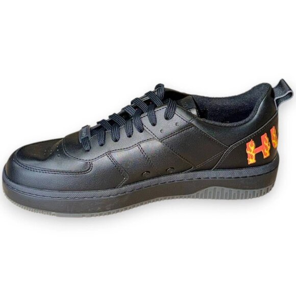 HUGO Kilian Tenn Men's Sneakers Black Manmade Leather-Style US 9 - Picture 2 of 7